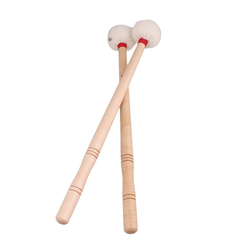 Lovermusic Length 33.5cm Timpani Stick Felt Mallet with Wood Handle Drum Accessories Pack of 2 - Image 3